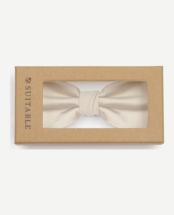 Suitable satin strik beige