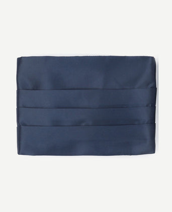 Cumberband strik pochet set donkerblauw