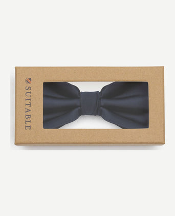 Satin strik blauw