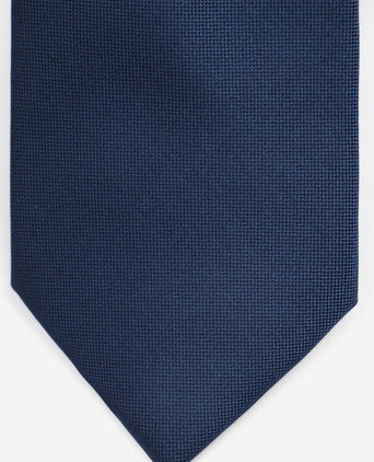 Zijde stropdas indigo blauw