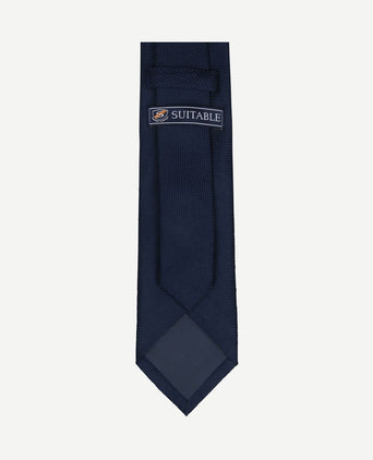 Zijde stropdas donkerblauw