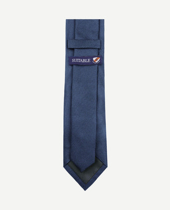 Zijde stropdas denim blauw
