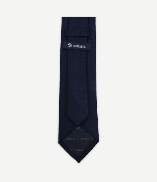 Stropdas zijde rough Oxford donkerblauw