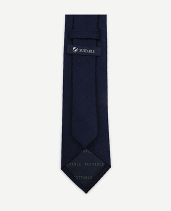 Stropdas zijde rough Oxford donkerblauw