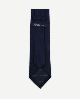 Stropdas zijde rough Oxford donkerblauw