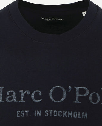 T-shirt logo donkerblauw