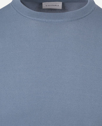 Knitted t-shirt wake steel blue