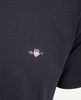 T-shirt shield small logo donkerblauw