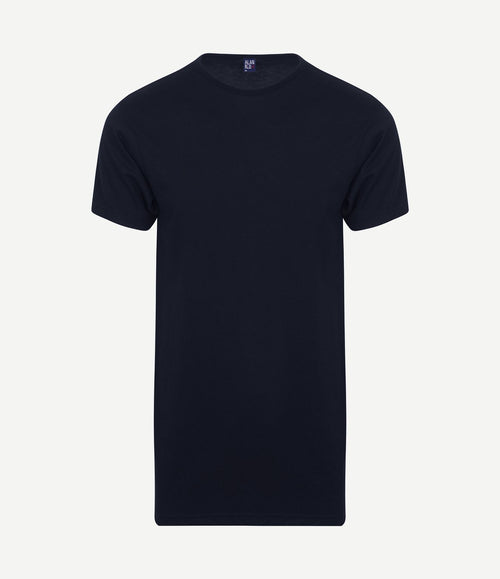 Derby extra lang t-shirt donkerblauw (2-pack)