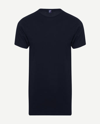 Derby extra lang t-shirt donkerblauw (2-pack)
