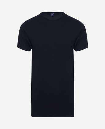 Derby extra lang t-shirt donkerblauw (2-pack)