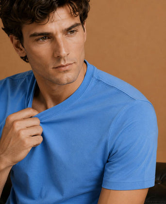 The steve t-shirt mid blauw