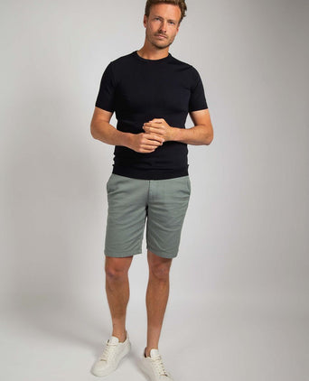 Knitted t-shirt wap donkerblauw