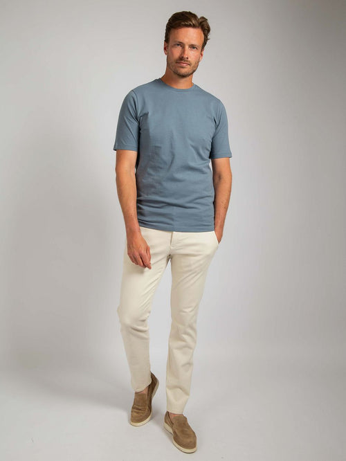 Respect t-shirt Jim blauw