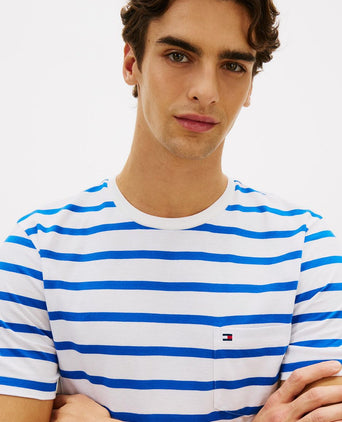 T-shirt streep blauw