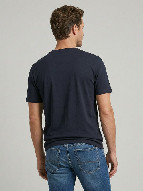 Essential t-shirt logo donkerblauw