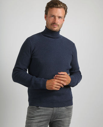 Suitable coltrui structure melange donkerblauw | Regular-fit