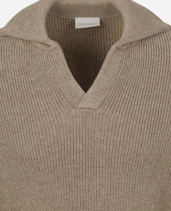 Suitable trui riva knit taupe | Regular-fit
