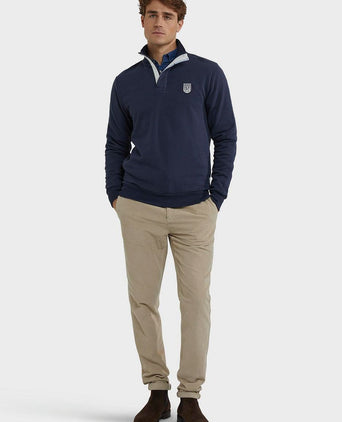 McGregor halve rits sweater donkerblauw | Regular-fit