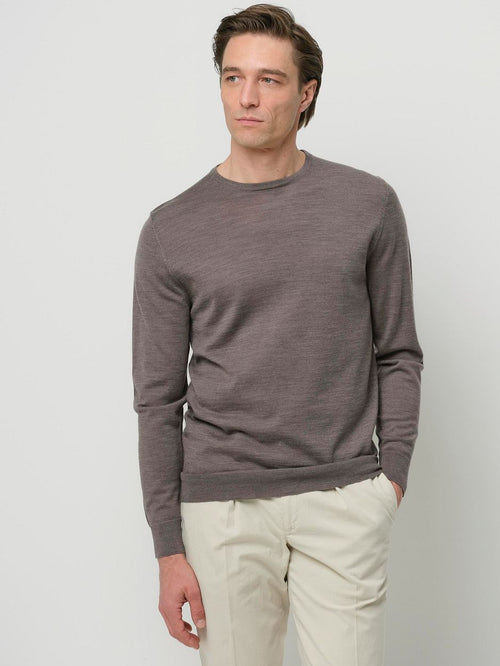 Profuomo pullover merinowol taupe