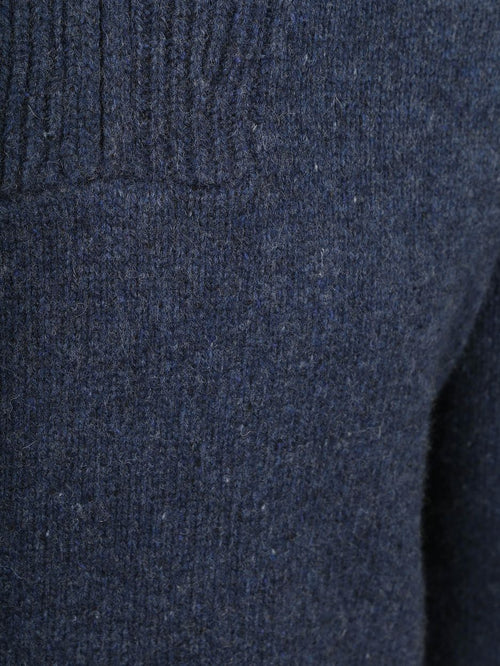 McGregor halve rits trui lamswol blend donkerblauw | Regular-fit