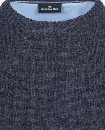 Steppin' Out trui lamswol donkerblauw | Regular-fit