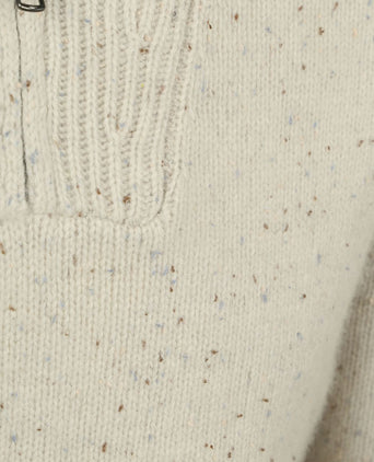 McGregor halve rits trui lamswol blend ecru | Regular-fit