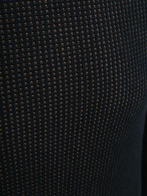 Pullover structured bi-colour donkerblauw