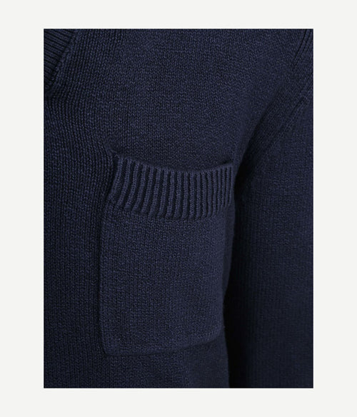 Raw trui riva knit donkerblauw