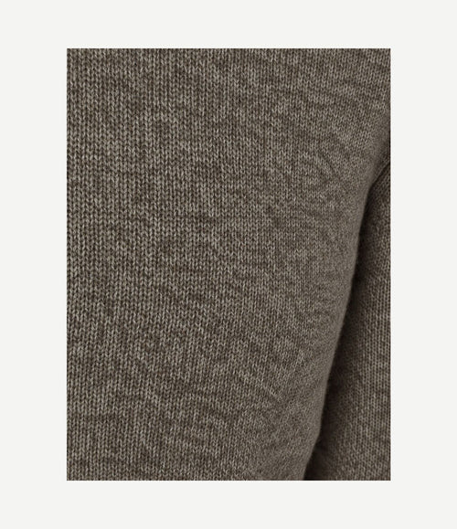 halve rits pullover woolblend groen