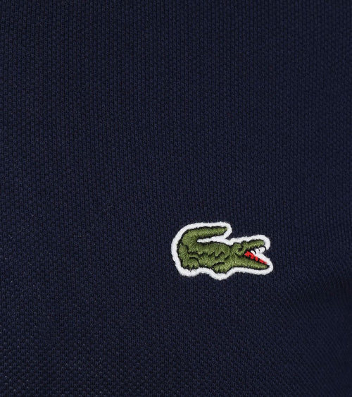Lacoste poloshirt pique longsleeve donkerblauw | Slim-fit