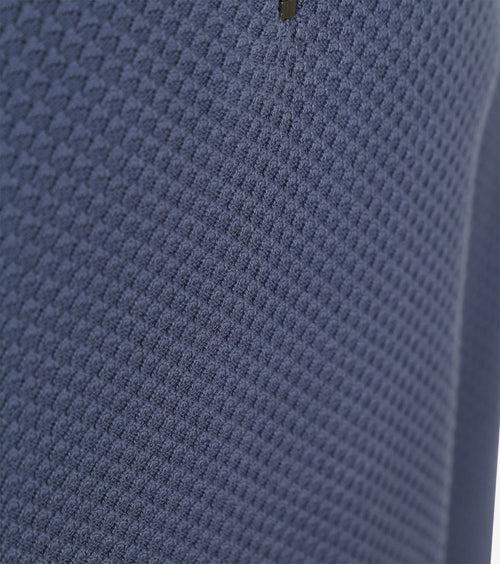 halve rits trui structuur blauw