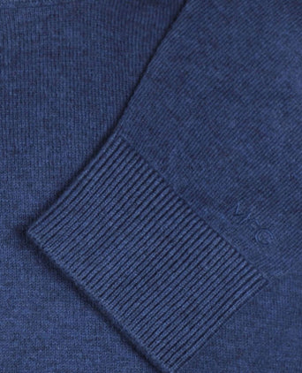 Trui merino blend donkerblauw
