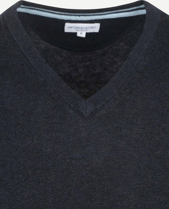 Trui v-hals donkerblauw