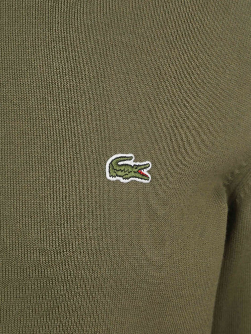 Lacoste sweater crewneck olive | Regular-fit