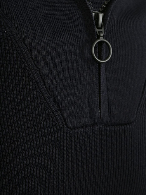 halve rits trui tias cooldry knit donkerblauw