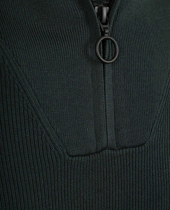 Suitable halve rits trui tias cooldry knit mosgroen | Slim-fit