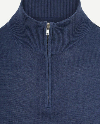Half-zip trui colin indigo denim