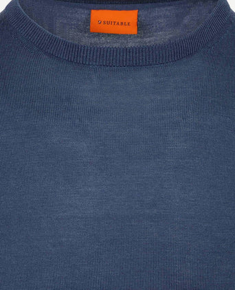 Merino pullover royal blauw