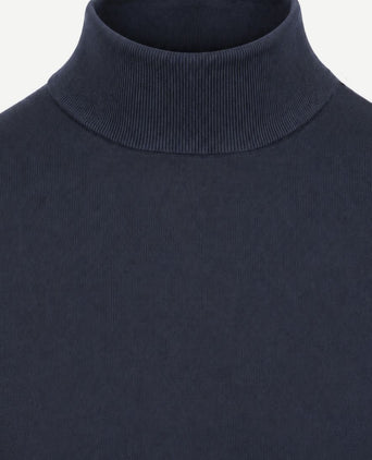 Compact cotton pullover turtle donkerblauw