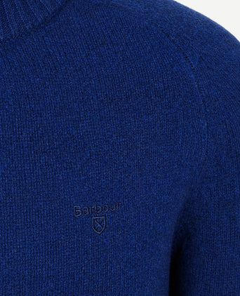 Newtown halve rits trui wol ink blue