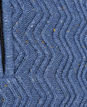 halve rits swirl kymara naps knit melange blue