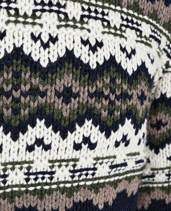 Pullover nordic wool blend donkerblauw