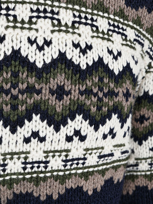 Pullover nordic wool blend donkerblauw