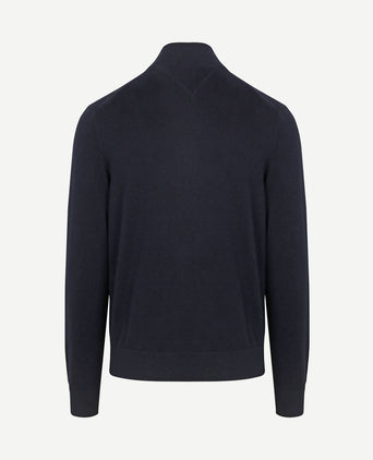 halve rits trui donkerblauw