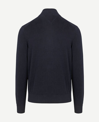 halve rits trui donkerblauw