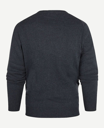 Trui melange donkerblauw
