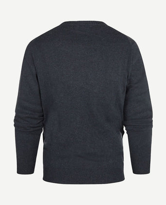 Trui melange donkerblauw