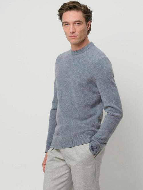 Pullover wol blend blauw