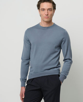 Pullover merinowol blauw